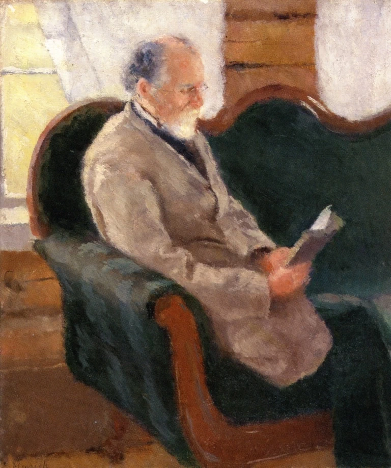 Christian Munch sul divano - 1883